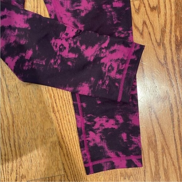 Lululemon Wunder Under Crop II *Full-On Luon Breezie Regal Plum Black Leggings 4 - Picture 10 of 14